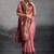 Rose pink soft kanjiwaram silk kadiyal style ceremony saree