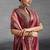 Rose pink soft kanjiwaram silk kadiyal style ceremony saree