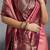 Rose pink soft kanjiwaram silk kadiyal style ceremony saree