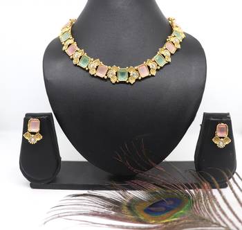 Women peach & c.green pure brass with rajwadi polish 1