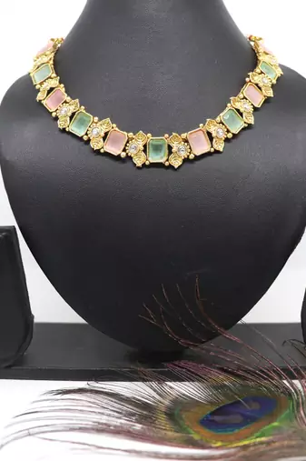 Women peach & c.green pure brass with rajwadi polish