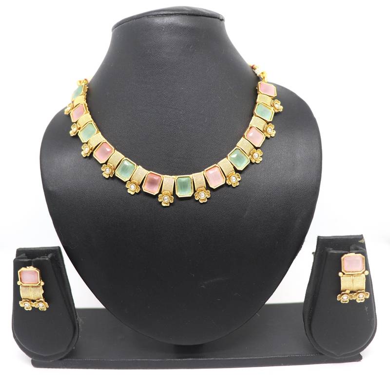 Women peach & c.green pure brass with rajwadi polish