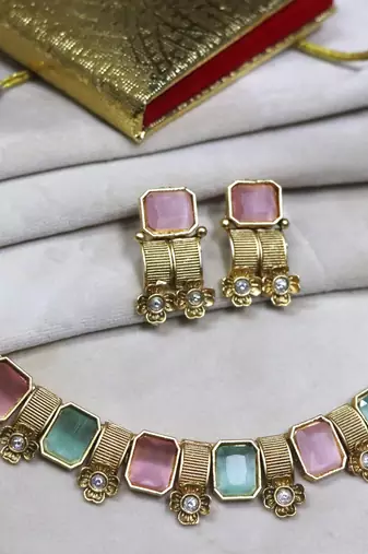 Women peach & c.green pure brass with rajwadi polish