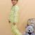 Yellow cotton printed night suit for girls