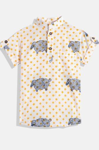 Multicolor cotton checks shirt shirt for boys