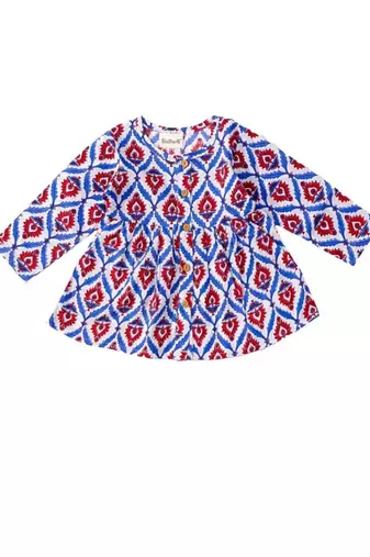 Multicolor cotton printed frocks for girls