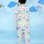 White cotton printed night suit for boys