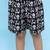 Black cotton printed coordset for boys