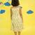 Yellow cotton printed frocks for girls