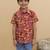 Red cotton printed shirts for boys
