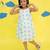 White cotton polka dot frocks for girls