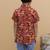 Red cotton printed shirts for boys