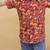 Red cotton printed shirts for boys