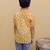 Orange cotton printed shirts for boys