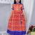 Red cotton printed ethnic girls for girls