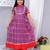 Purple cotton printed ethnic girls for girls