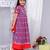 Purple cotton printed ethnic girls for girls