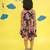Blue cotton printed frocks for girls