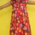 Red cotton printed frocks for girls