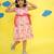 Pink cotton printed frocks for girls