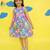 Blue cotton printed frocks for girls