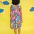 Blue cotton printed frocks for girls