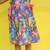 Blue cotton printed frocks for girls
