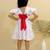 White cotton printed frocks for girls