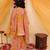 Yellow cotton printed kurta sharara for girls