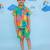 Multicolor cotton printed coordset for boys