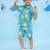 Blue cotton printed coordset for boys