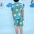 Blue cotton printed coordset for boys