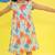 Blue cotton printed frocks for girls