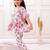 White cotton printed festive wear-kurta pajama for girls
