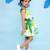 White cotton printed frocks for girls
