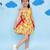 Yellow cotton printed frocks for girls
