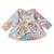 Blue cotton multicolored paisley and floral patterns frocks for girls