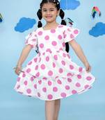 Multicolor cotton printed frock for girls