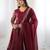 Maroon crunchy silk embroidered sharara set