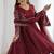 Maroon crunchy silk embroidered sharara set