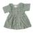 Green cotton printed frocks for girls