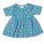 Blue cotton printed frocks for girls