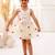 White cotton printed frocks for girls