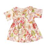 White cotton printed frocks for girls