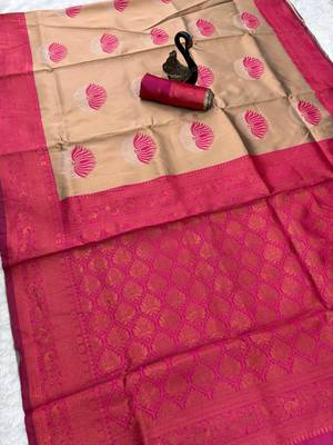 Multy Color silk blend saree with blouse 1