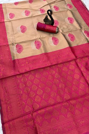 Multy Color silk blend saree with blouse