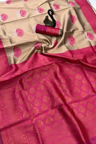 Multy Color silk blend saree with blouse