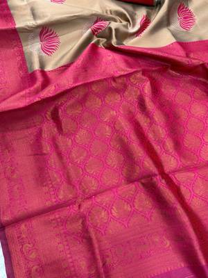Multy Color silk blend saree with blouse 3