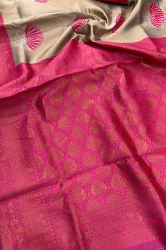 Multy Color silk blend saree with blouse