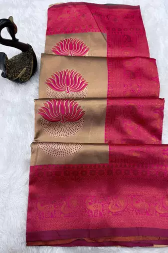 Multy Color silk blend saree with blouse